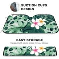 thumbnail image 3 of GZHJMY Car Front Windshield Sunshade UV Heat Protection, Foldable Auto Windshield Sun Visor for Sedan SUV Truck Tropical Leaves Texture, Car Sunscreen51x27.5inch Keep Vehicle Cool, 3 of 5