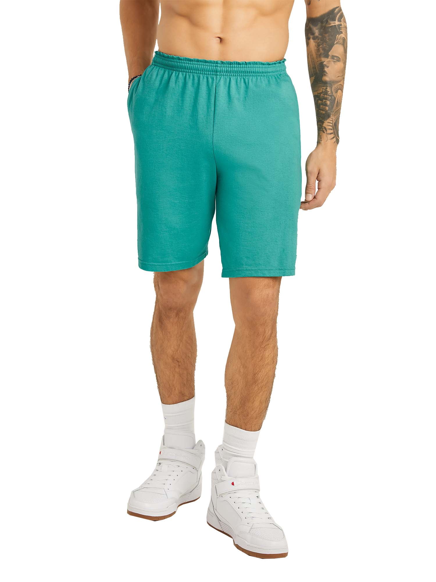 Champion Men's Authentic Cotton 9" Shorts with Pockets, up Size 4XL - Walmart.com