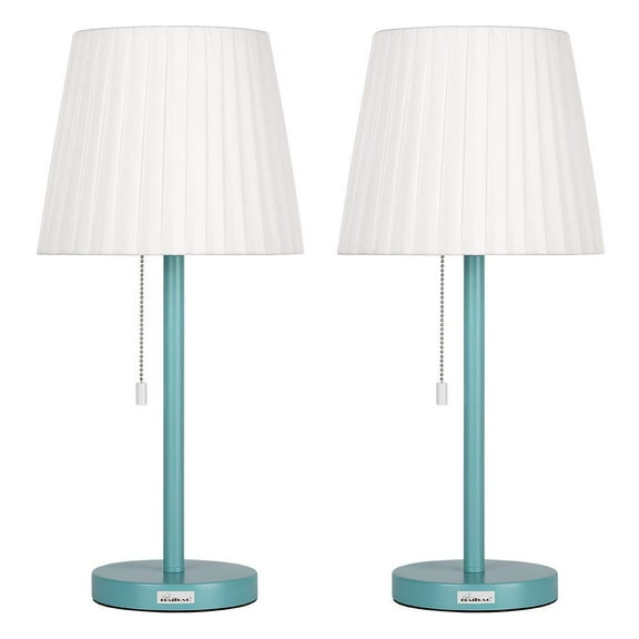 Blue Base, Stylish Table Lamp, Modern Bedside Lamp Two-Piece Set
