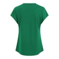 thumbnail image 5 of vigerkar Womens Summer Tops Short Sleeve Shirts for Women V Neck Basic Fashion Clothes With Pocket Green, XL, 5 of 9