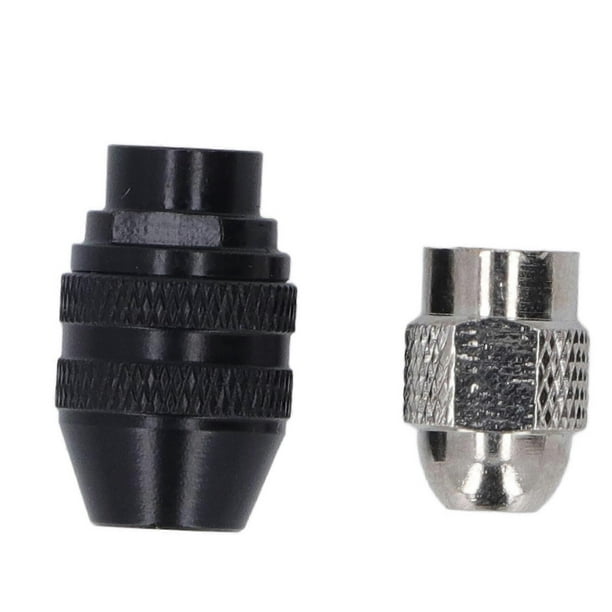 1/32" to 1/8" Drill Chuck Collet Set, Keyless Chuck Adapter for Rotary Tool with 8 Sizes of Brass Collet and Nuts for Dremel