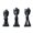Black, variant on Giaone 3Pcs Contemporary Prayer Sculptures Resin Art for Office Business Decors Use