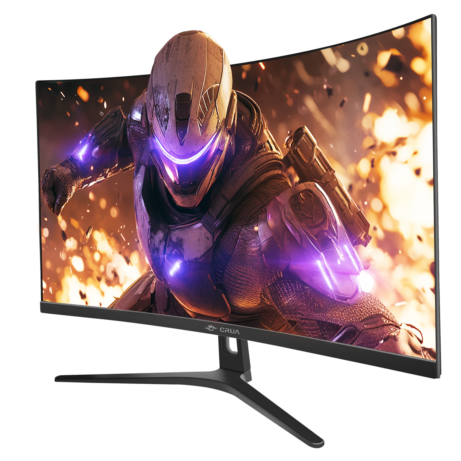 CRUA 27 Inch FHD Curved Gaming Monitor, Black photo 6