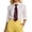 Brick Red, variant on Tie for Women Girls, Punk Womens Tie with Chain Accessories,Pre-Tied Necktie for Casual, Party, Wedding White
