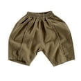 thumbnail image 3 of Toddler Pants Kids Breathable Slim Quarter Pants Casual Unisex Khaki 18-24 Months, 3 of 6