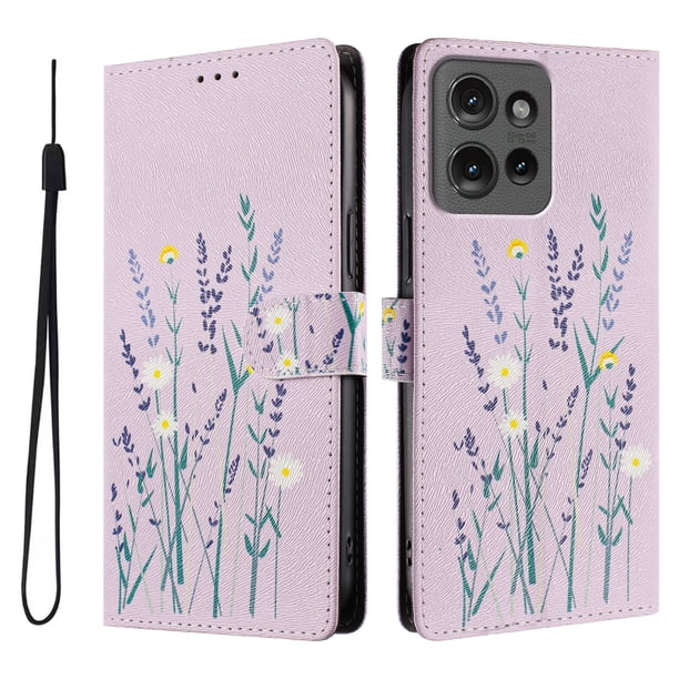FOXDOCK Funda Tipo Cartera para Motorola Edge 50 con Soporte y Correa – Diseño de Patrones Lindos