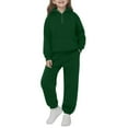 thumbnail image 3 of Mercatoo Boys Sweatsuit Set 2 Piece Quarter Zipper Hoodies Pullover Sweatshirts Athletic Joggers Teen 𝐓racksuit Pants Sets, 3 of 9
