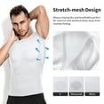 thumbnail image 4 of Men's Compression Shirts 3 Pack, Short Sleeve Athletic Compression Tops Cool Dry Workout T Shirt, White, 4 of 6