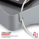 thumbnail image 4 of Bedside Shelf for Bed, College Dorm Room, Bunk Bed Shelf/Caddy for Top Bunk, Clip On Nightstand Tray with Cord and Cup Holder for Table Storage (White), 4 of 5