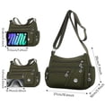 thumbnail image 4 of KXF Nylon Crossbody Bags for Women Waterproof Shoulder Bag Ladies Multi Pocket Tote Handbag Travel Messenger Bag, 4 of 8
