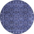 thumbnail image 1 of Ahgly Company Machine Washable Indoor Round Persian Blue Traditional Area Rugs, 4' Round, 1 of 4