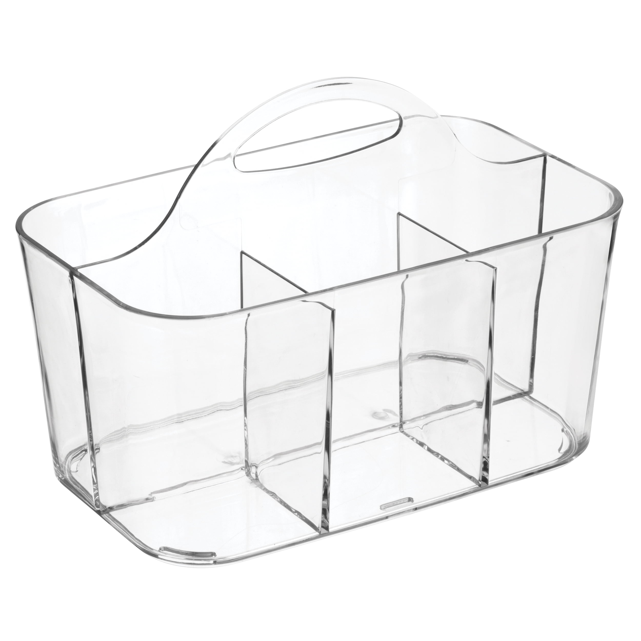 mDesign Plastic Makeup Storage Organizer Divided Basket Bin
