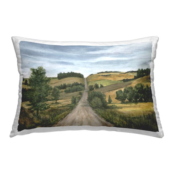 Stupell Industries Farm Pastures Path Decorative Printed Throw Pillow Design by Michael Willett