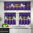 thumbnail image 3 of Cute Ghost Kitchen Curtains Window Halloween Curtains Valance and Tier Set 3 Piece Set Rod Pocket Short Curtains, Vintage Farmhouse Kitchen Dining Room Decor, 3 of 6
