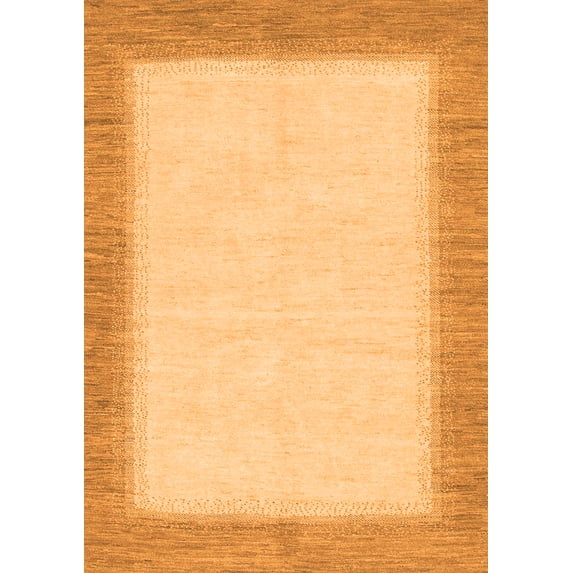 Ahgly Company Indoor Rectangle Solid Orange Modern Area Rugs, 3' x 5'