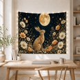 thumbnail image 5 of Brown Hare in Moonlit Wildflowers, Dreamy Illustration for Nature Lovers, Magical Wall Art for Her, Birthday Gift, Tapestry Wall Hanging for Bedroom and Living Room, 5 of 7