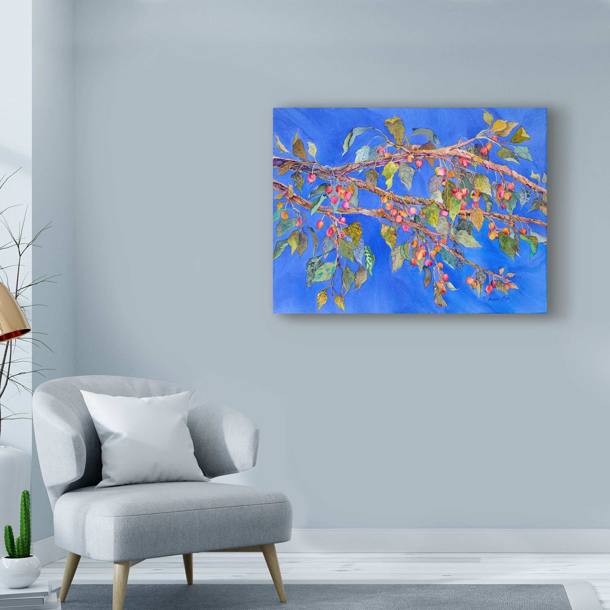 Trademark Fine Art 'Crab Apple In Tree' Canvas Art by Sharon Pitts