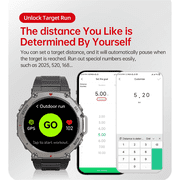 SKMEI Military Watches for Men (Answer/Make Calls), 1.43 HD Display Fitness Watches, 170+ Sports Modes GPS Men Smart Watch , IP68 Waterproof, for Android/iPhone, Red