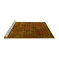 thumbnail image 2 of Ahgly Company Machine Washable Indoor Rectangle Abstract Yellow Contemporary Area Rugs, 3' x 5', 2 of 4
