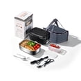 thumbnail image 3 of DCUTIE Heated Lunch Box, 1.8L Stainless Steel Food Warmer for Adults, 80W Portable, 3 of 11