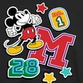 thumbnail image 3 of Disney - Mickey Mouse - Stitched Collegiate Patches - Men's Long Sleeve T-Shirt, 3 of 5