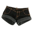 thumbnail image 1 of Pantalones cortos de mezclilla a la moda, elegantes, informales, para cosplay, de 6 pulgadas negro, 1 of 9