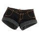 thumbnail image 1 of Pantalones cortos de mezclilla a la moda, elegantes, informales, para cosplay, de 6 pulgadas negro, 1 of 9