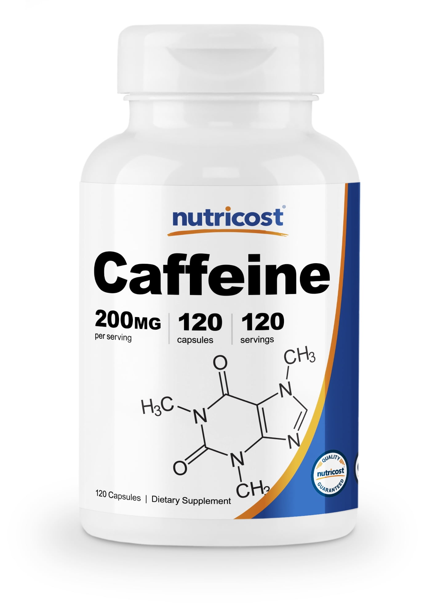 Nutricost Caffeine Pills 200mg, 120 Capsules - Walmart.com ...