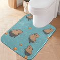 thumbnail image 2 of Yayeee Bath Rug for Bathroom Floor Non Slip Rectangle Fluffy Soft Absorbent Mat, 16"x24", Cartoon Capybaras, 2 of 7
