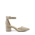 thumbnail image 3 of Zapatos de Tacón DREAM PAIRS ANNEE Dorado con Brillo Tacones Bajos 5.7 cm, 3 of 7
