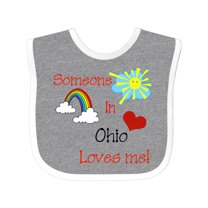 Inktastic Someone in Ohio Loves Me Boys or Girls Baby Bib