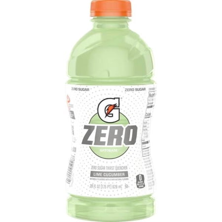 Gatorade Zero Lime Cucumber Thirst Quencher Sports Drink, 28 oz Bottle, Quantity of 8