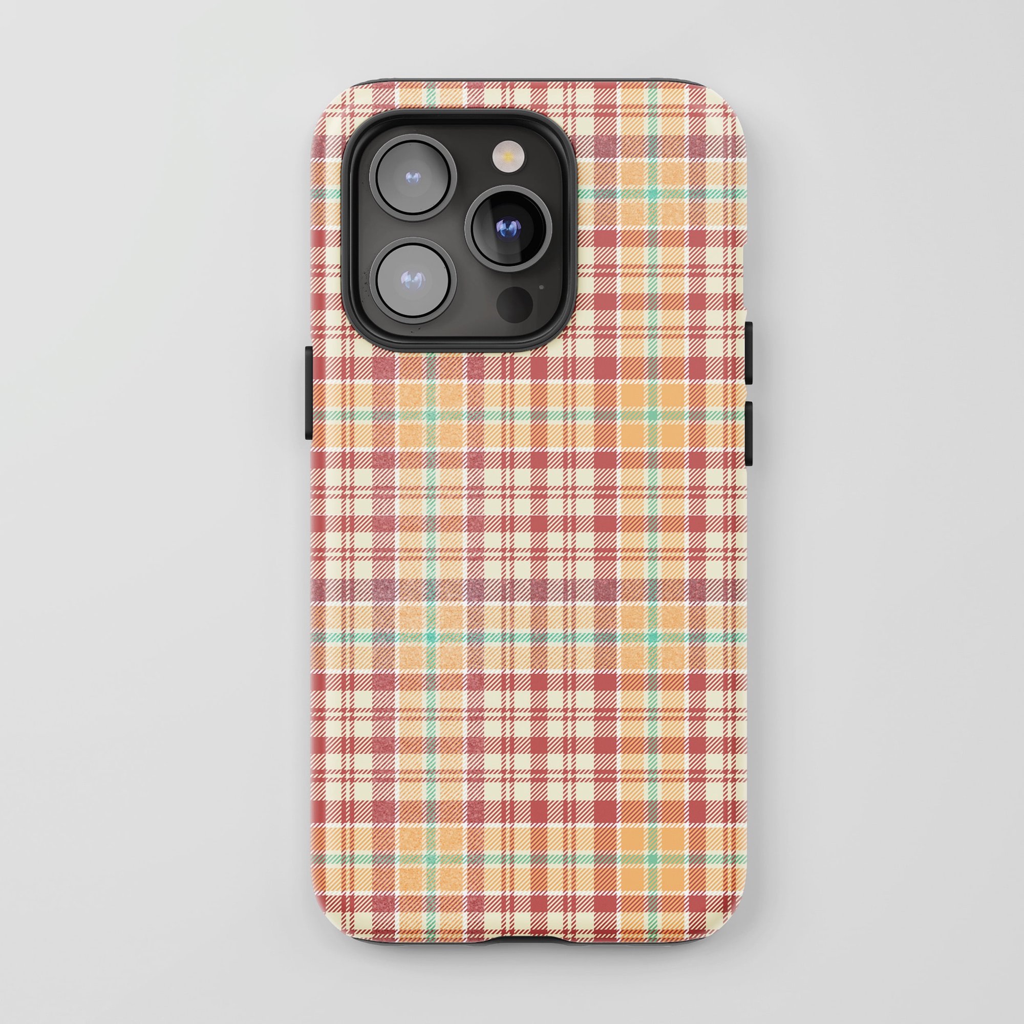 Plaid Design for All iPhone Series Tough Phone Case