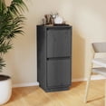 thumbnail image 1 of vidaXL Buffet Gris 31.5x34x75 cm Pin Massif, 1 of 5