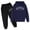 Navy3, variant on Toddler Kids Boys Sweatsuit Set Cute Hooded Hoodie Outfits With Letter Print Casual Pullover And Joggers Two Piece Fall Tracksuit 3-4 Years