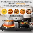 thumbnail image 6 of Sunvivi Portable Dual Induction Cooktop, Commercial-Grade Electric Countertop Burner with Timer, Induction Hot Plate with LED Screen, 8 Power(100W-1000W/800W) & 8 Temp Setting(176°F-518°F), Black, 6 of 11