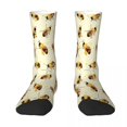 thumbnail image 2 of Calcetines de algodón transpirables con diseño de abejas para hombre, calcetines largos para deportes al aire libre, 2 of 5