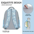 thumbnail image 5 of Floral and Hummingbird Illustration School Backpack - Breathable Ergonomic Backpack, 5 of 6