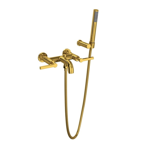 Rohl A2202lm Lombardia Wall Mounted Tub Filler - Brass