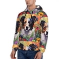 thumbnail image 3 of Wukai Colorful Flower Dog Print Men Hoodies Fleece Sweatshirts Long Sleeve Sweaters Pullover Fall Outfits Winter Clothes-4X-Large, 3 of 7