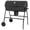 Black#02, variant on Outdoor BBQ Grills Outsunny Barrel Charcoal BBQ Grill with 420 sq.in. Cooking Area, Outdoor Barbecue with Wheels, Ash Catcher and Built-in Thermometer for Patio Picnic, Backyard Party, Black,Portable