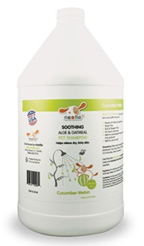 Nootie Soothing Aloe and Oatmeal Pet Shampoo, Cucumber Melon Multi