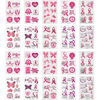 Awareness Pink Ribbon Heart Waterless Tattoo