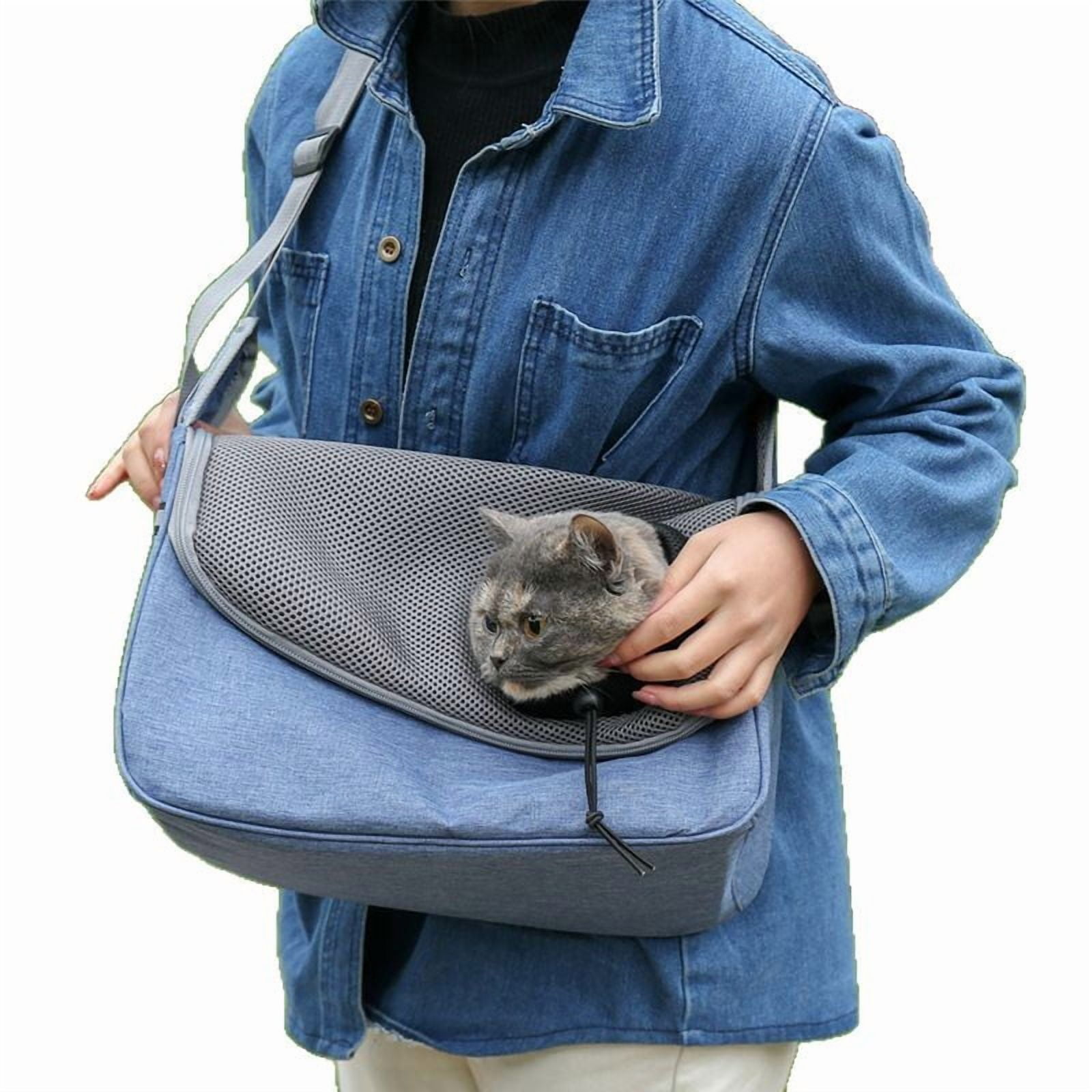 Pet Sling Carrier, Travel Bag, Fit Less than 11 lb Small Dogs and Cats, Comfortable, Adjustable, Waterproof and breathable, Perfect for Travelling, Daily Walk, Outdoor Activity and Weekend Adventure