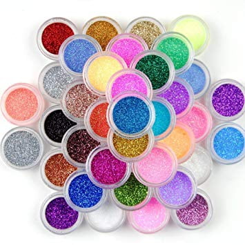 45 Colors Eyeshadow Makeup Nail Art Pigment Glitter Dust Powder