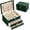Green, variant on PandaTop White Jewelry Box for Women Girl - Large Jewelry Organizers and Storage with Three Layers Display,Lockable Jewelry Holder for Earrings Bracelets Rings Watches,Christmas Gift for Women