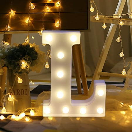 

SUNYUAN LED Letter Lights Sign Light Up Letters Sign for Night Light Wedding/Birthday Party Battery Powered Christmas Lamp Home Bar Decoration