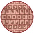 thumbnail image 2 of SAFAVIEH Outdoor LND173Q Linden Collection Red / Creme Rug, 2 of 7
