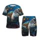 thumbnail image 1 of Balery Ocean Coral Turtle Conjunto de Pijama Infantil de Manga Corta con Estampado – Ropa de Dormir de Algodón Suave-Small, 1 of 6