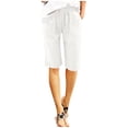 thumbnail image 2 of Neewe Womens Shorts 2025 Comfy Summer Drawstring High Waist Cotton Shorts for Women Trendy, 2 of 7